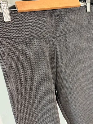 Daily Ritual Women’s Herringbone Leggings Medium Short Gray Pull-On Stretch thumbnail 3