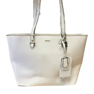 LOVEVOOK White Ivory Faux Leather Vegan Shoulder Pouch Tote Satchel Handbag OS thumbnail 3