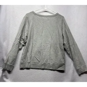Everlane Sweatshirt Womens Large Gray Cotton Crewneck Pullover Raglan Sleeve thumbnail 5