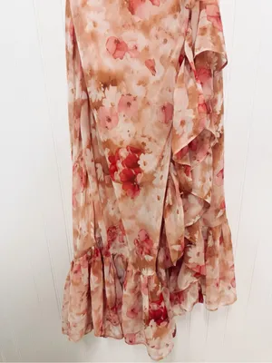 ASTR Cecilia Cowl Neck Maxi Dress Small Mauve Pink Floral Wedding Guest Revolve thumbnail 10