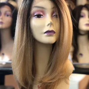 Thick ethnic SidePart Ombré Blonde Lacefront Wig thumbnail 10