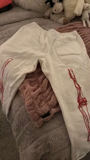 Purgatory Vinnie Hacker Skeleton Joggers White Size L thumbnail 3