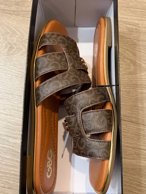 GBG Los Angeles Faceoff Brown Logo Slide Sandals Women’s Size 9M New thumbnail 8
