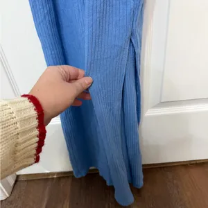 Reformation Blue Jael Ribbed Sleeveless‎ Maxi Dress XL thumbnail 7