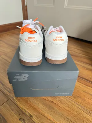 New Balance Men's 480L White Cream Sneakers with Orange women's 5.5 thumbnail 5