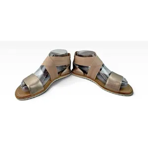 *SOREL Shoes Woman’s Size 6 Gold Tan Metallic Ella II Leather Strappy Sandals thumbnail 9