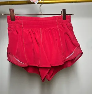 Lululemon red shorts with built in shorts #athletic #activewear thumbnail 1