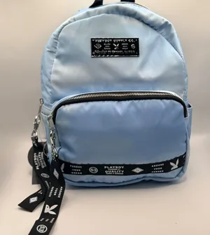 Playboy Supply Co Spencers Exclusive Mini Backpack Light Blue Satin Nylon Bag thumbnail 1
