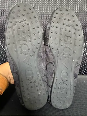 Coach Flores Signature Jacquard Loafers Black Canvas Buckle Flats A2160 Size 7.5 thumbnail 6