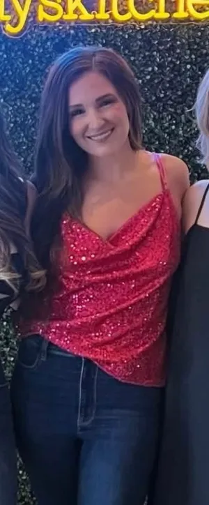 Mod On Trend Hot Pink Sequin Tank Top thumbnail 1