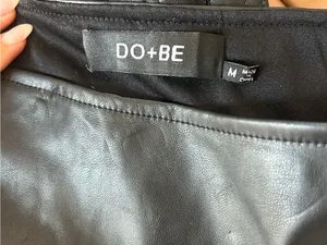 DO+BE Black Faux Leather Ruffle Skort thumbnail 3