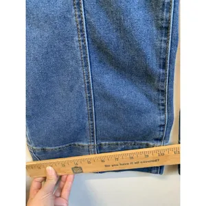 Sincerely Jules Women’s Denim Overalls Sincerely Wide Style Retro Leg Side Zipper Blue Size S thumbnail 8