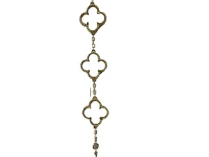 (RB) Clover Four Leaf Gold Tone Mother of Pearl Bracelet Designer Inspired thumbnail 3