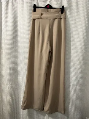 Petal & Pup Women’s Beige Wide Leg Tie-Front Pants Size 8 thumbnail 5