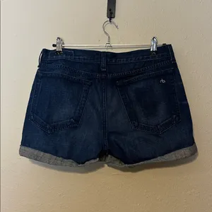 RAG & BONE Cuffed Dark Denim‎ HIGH RISE SHORTS Size 28 thumbnail 6