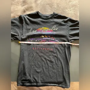 LOS ANGELES Black Graphic Tee Unisex T-shirt Adult Sz M EUC thumbnail 3