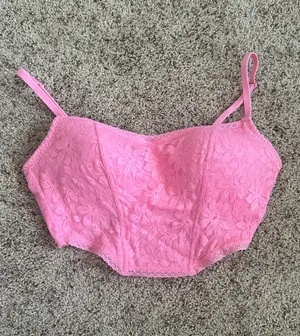 Victoria's Secret Pink Corset Bralette Top thumbnail 1