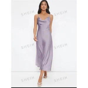 SHEIN BIZwear Cowl Neck Solid Slip Dress Workwear Evening/Wedding Gown thumbnail 9