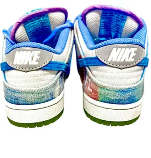 Nike x Futura Laboratories SB Dunk Low “ Bleached Aqua” Sneakers Size 7 Women thumbnail 8