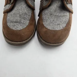 R2 Wenda Wedge Ankle Boots Womens 7M Brown Gray Cottagecore Combat Style Lace Up thumbnail 9