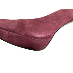 Michael Kors Platform Heals Womens 6M Used Burgundy Suede Heels thumbnail 15