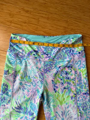 Lilly Pulitzer Luxletic Tropical Floral Crop Leggings Large Pockets thumbnail 8