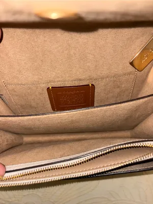 Coach Cream Signature Chain Flap Shoulder Bag thumbnail 3