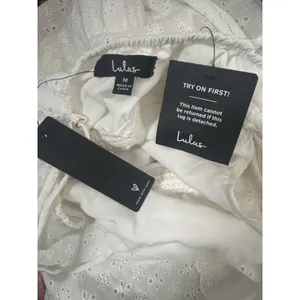 Lulus Summertime Babe White Eyelet Midi Dress NWT Medium thumbnail 13