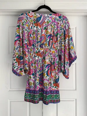 Trina Turk Jungle Beach Resort Swim Cover-Up Dress, size 4 thumbnail 3