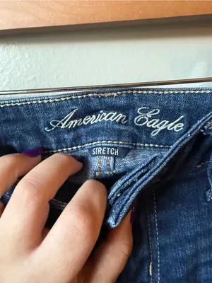 American Eagle Favorite Boyfriend Jeans Stretch Blue Women’s Size 8 thumbnail 4