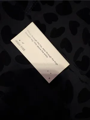 Women's Black Velvet Heart Print Pants thumbnail 2