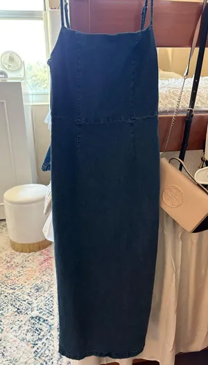 VERO MODA Denim Maxi Dress thumbnail 1