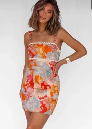 Lane 201 Floral Multicolor Dress thumbnail 1