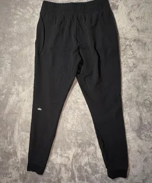 Alo Yoga Unwind Sweatpants Black High Rise Tapered Joggers Pants Activewear #170 thumbnail 7