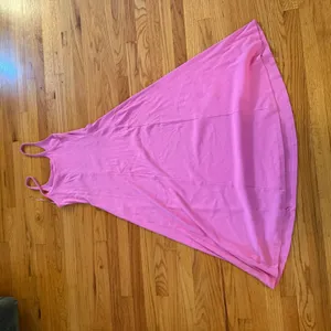 Old Navy Ribbed Cami Maxi Dress Size Large Pink Sleeveless A-Line Flare Summer thumbnail 4
