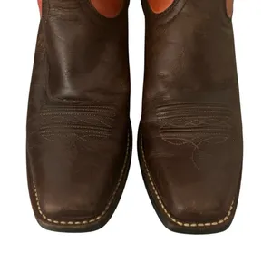 ARIAT Brown & Burnt Orange Leather Cowboy Boots Women’s Size 10 B Style #15821 thumbnail 7