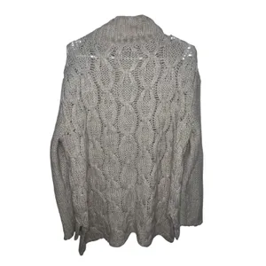 H&M Pullover Sweater Cable Knit High Collar Wool‎ Alpaca Blend Beige Size Medium thumbnail 3
