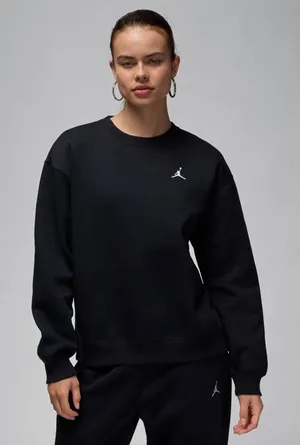 Jordan Womens Brooklyn Fleece Crewneck Sweatshirt Black FV7074-010 size XS NWT thumbnail 1