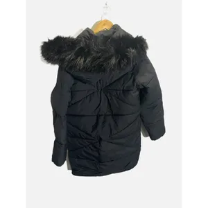 Sam Edelman Puffer Jacket Women Small Black Faux Fur Hood‎ Parka Winter Coat thumbnail 5