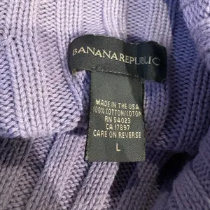 Banana Republic Turtle Neck Lavender Purple Sweater Size Large Womens Cotton thumbnail 5