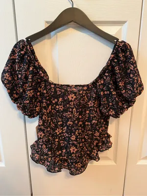 Free People Oh Baby Lace Corset Top in Black Combo thumbnail 3