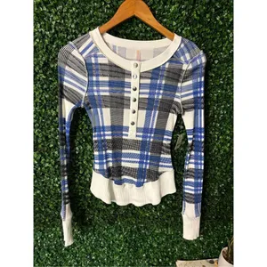 Free People Rally Layer Printed - True Plaid Ivory Xs Nwt thumbnail 3