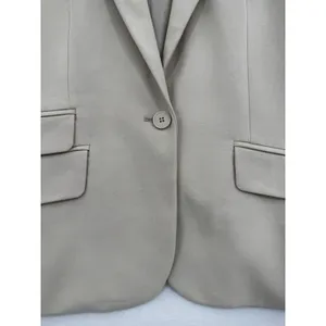 New York & Company Stretch Beige Career Blazer Jacket Office Capsule Women 14 thumbnail 3