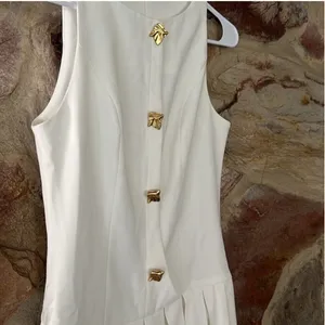 Commense Metal-Button Pleated Tank Dress size M thumbnail 4