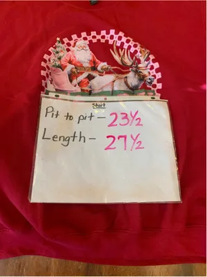 Gildan Christmas Sweatshirt Red Pink Size L thumbnail 4