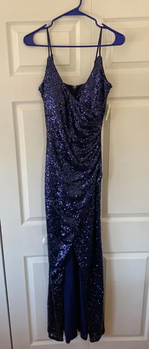 Windsor Blue Sequin Gown thumbnail 2