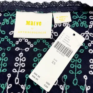 Maeve‎ Women Sleeveless Top XS Boho Indie Festival Cottage Dainty Artsy Coquette thumbnail 7