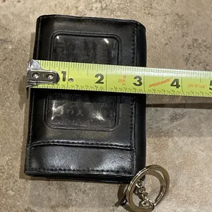 Kate Spade Darla Montford Park Black Leather Bow Key Ring Wallet thumbnail 12