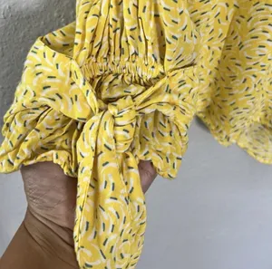 Maeve Yellow Collared Button-Down Tie Cuff Long Sleeve Blouse✨ thumbnail 11
