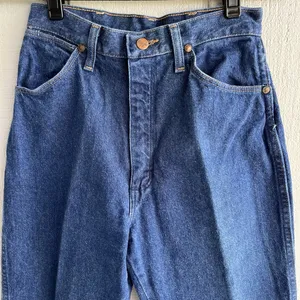 Wrangler Women’s 7/8 Vintage 90s‎ Made in USA Blue Jeans Cowboy Cut Original Fit thumbnail 6